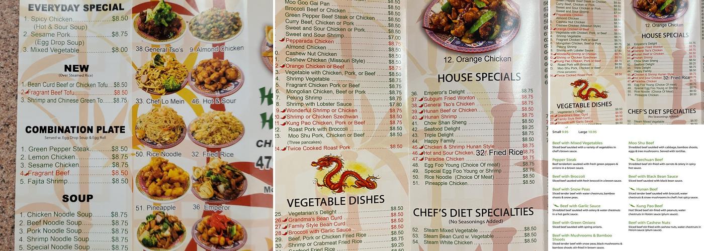 Hunan House Chinese Restaurant Menu