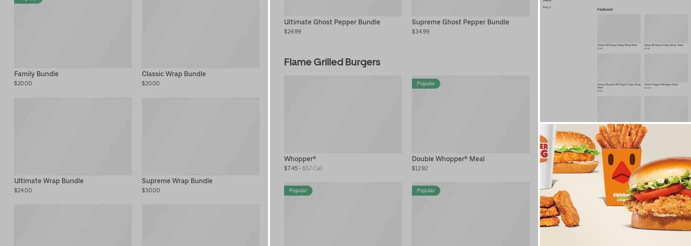 Burger King Menu