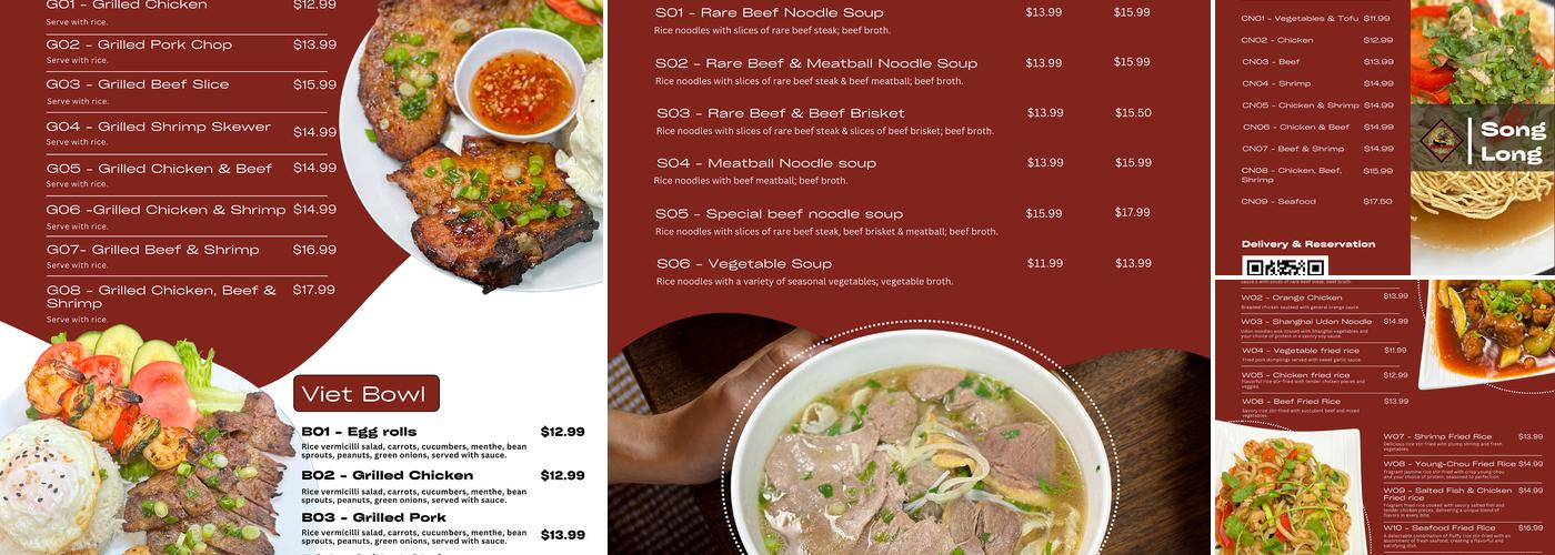 Song Long Restaurant Menu
