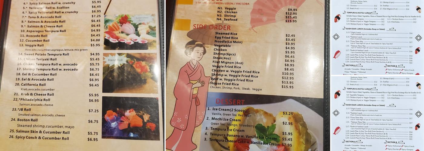 Tsuki Sushi & Grill Menu