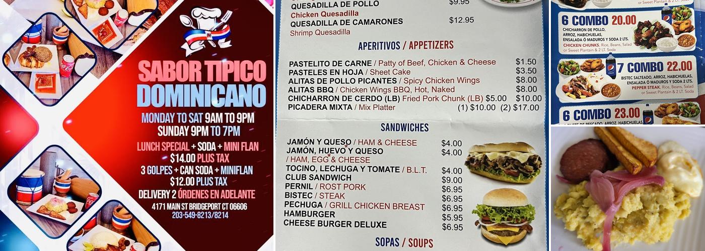 Sabor Tipico Dominicano Restaurant Menu
