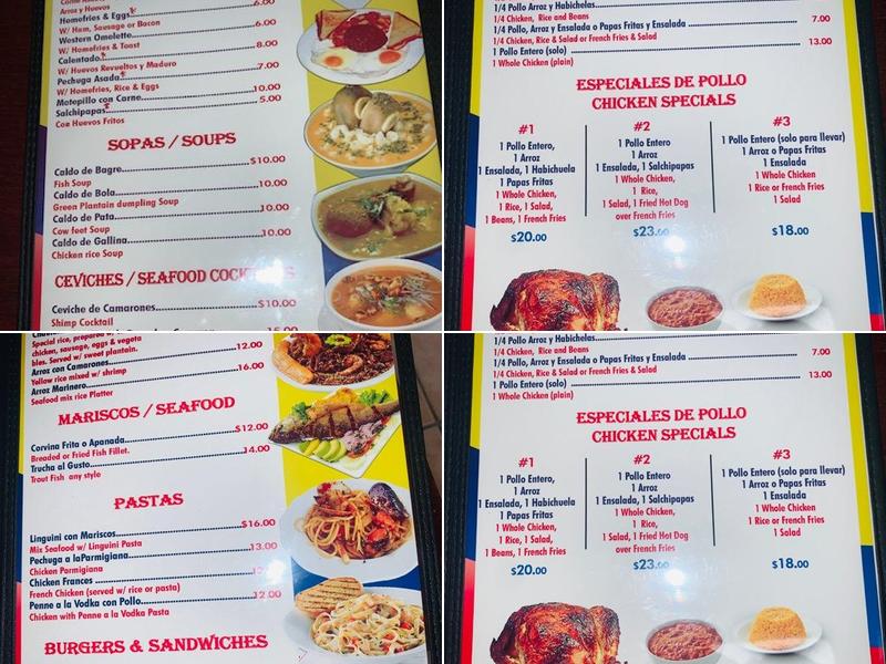 El Rumbero Ecuatoriano Menu