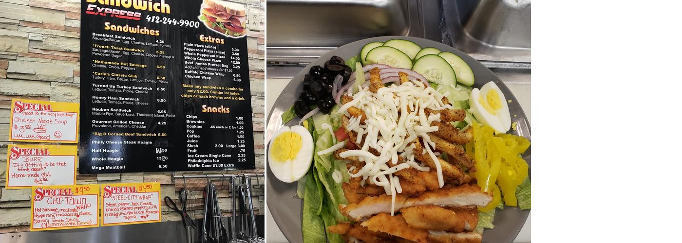 D&C Sandwich Express Menu