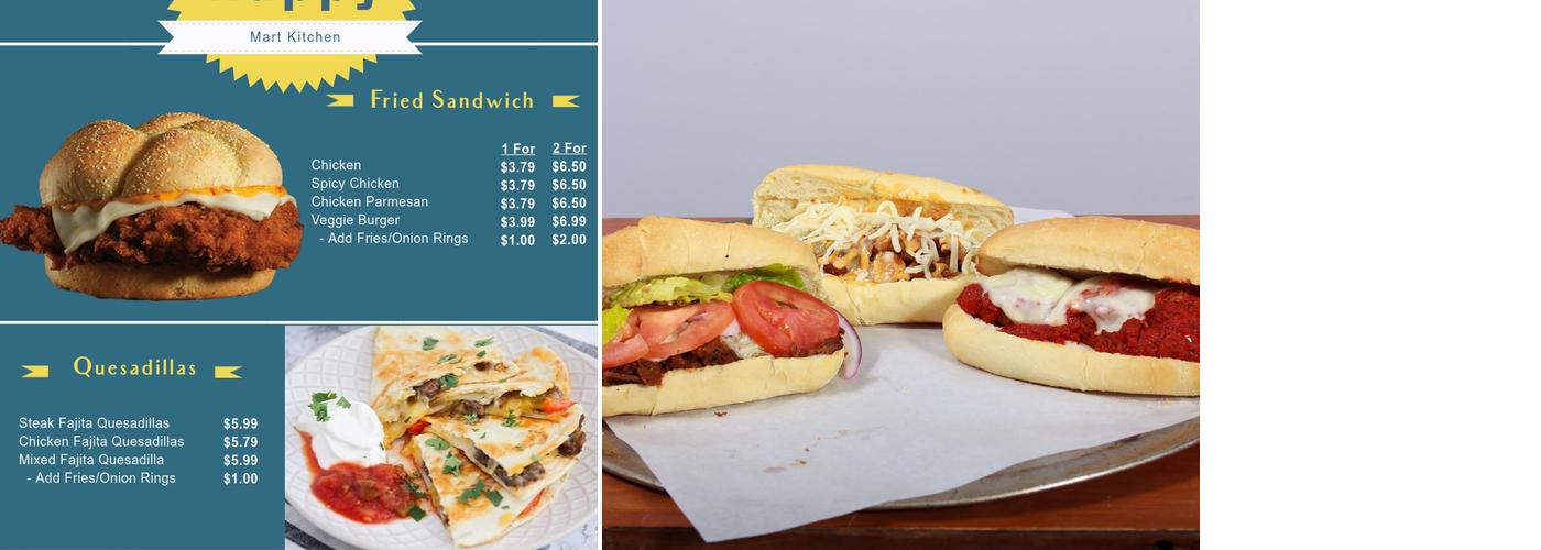 Happy Mart Kitchen Menu
