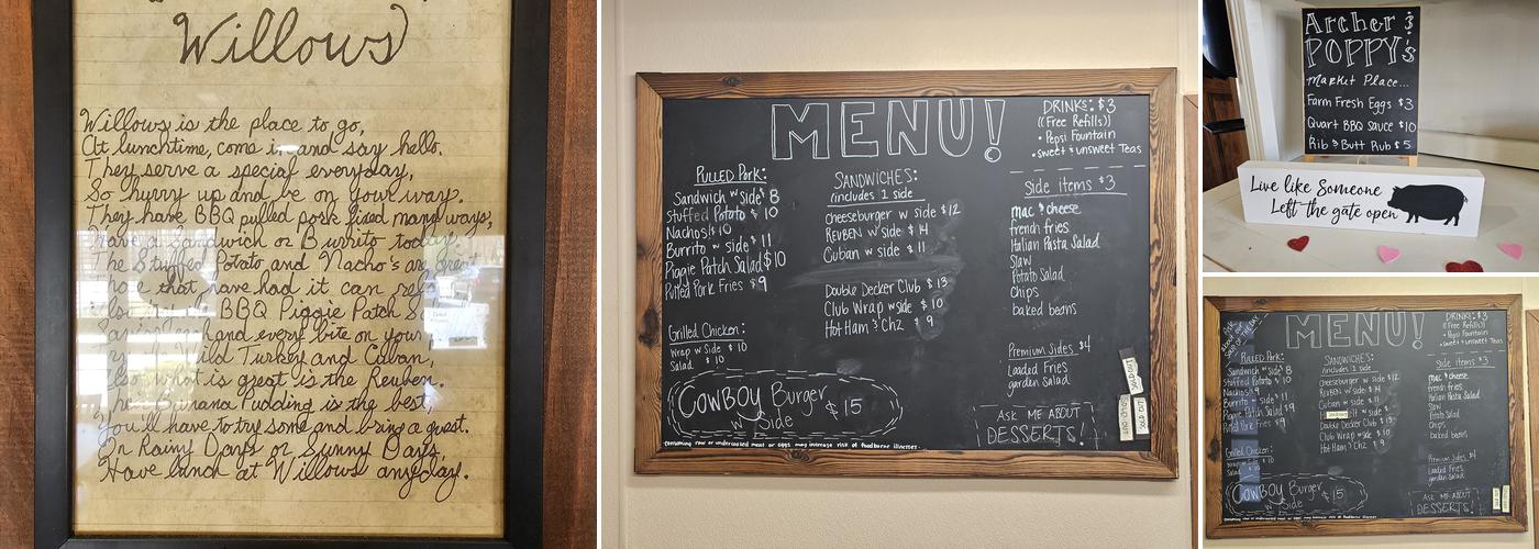 Willow Cafe & Catering Menu