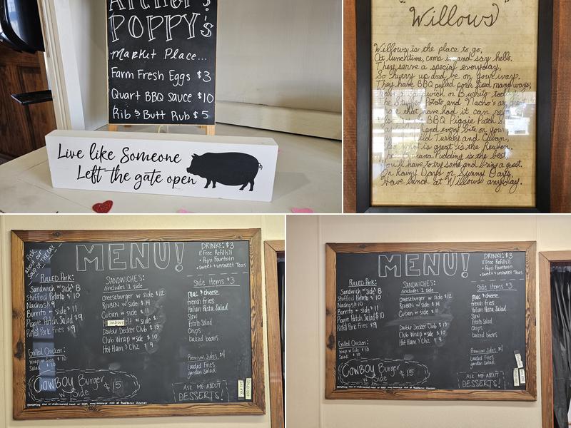 Willow Cafe & Catering Menu