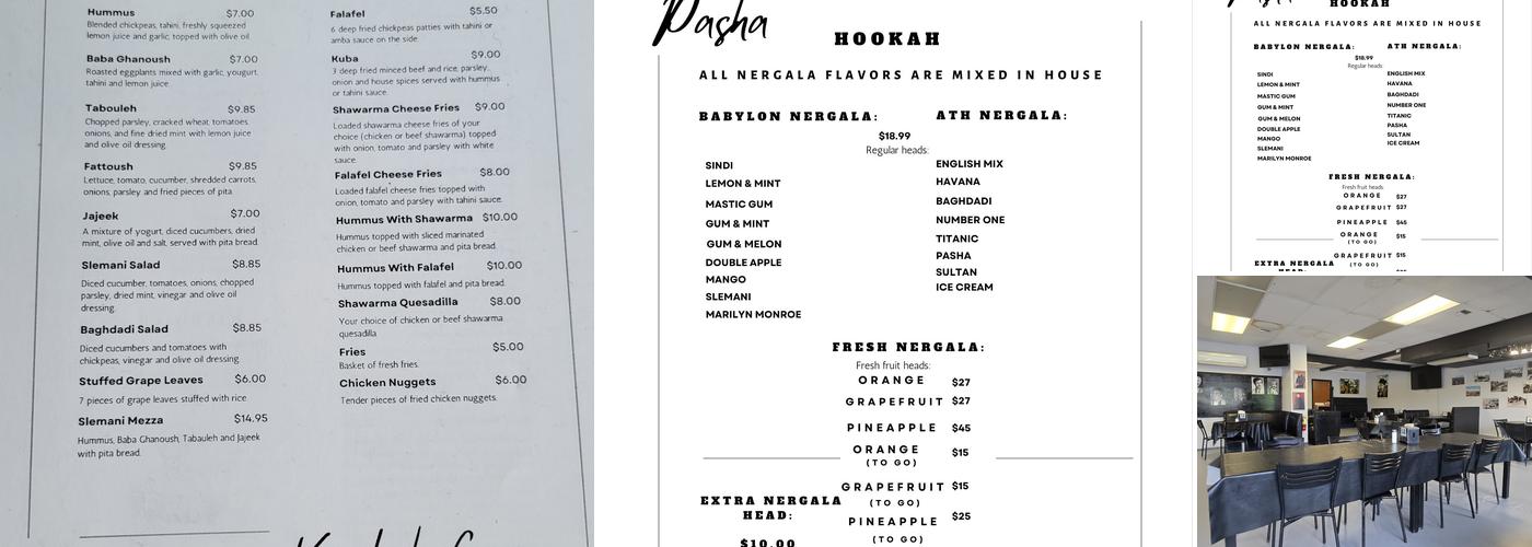 Pasha Rest & Cafe Menu