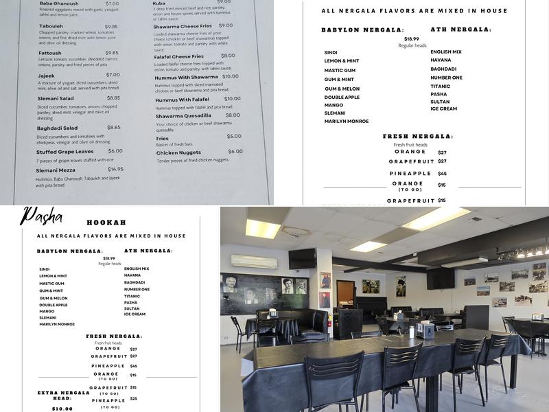 Pasha Rest & Cafe Menu