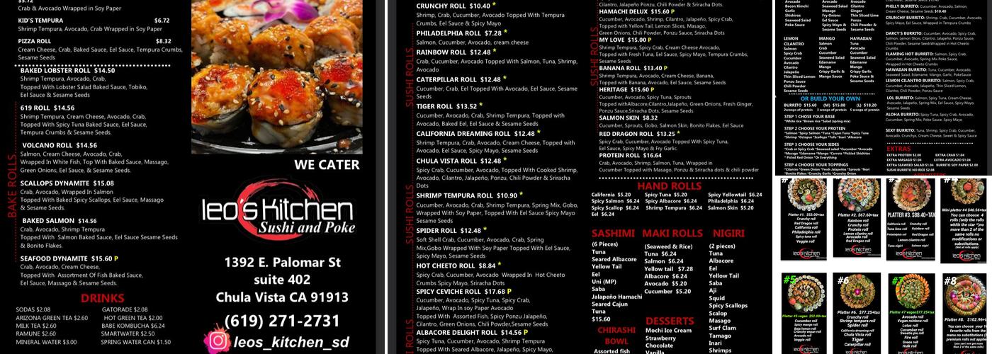 Leo Kitchen Menu