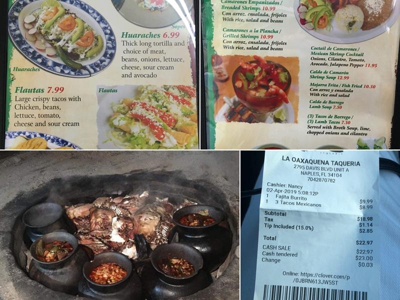 Taqueria La Mixteca Menu