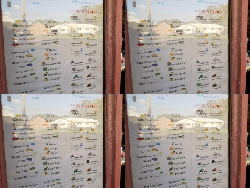 Wyble's Snoballs & Fireworks Menu