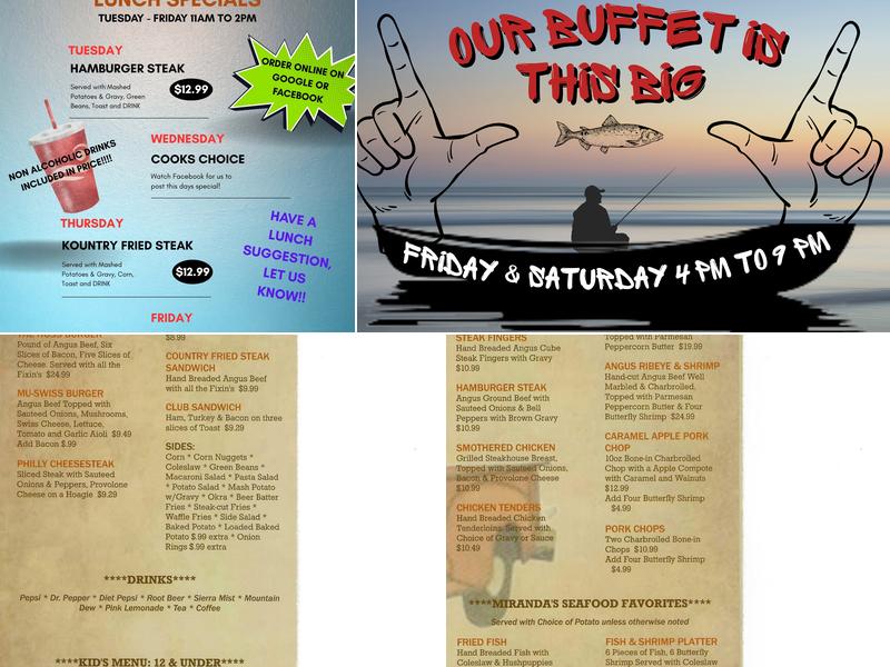 Miranda's Bakery Bar N Grill Menu