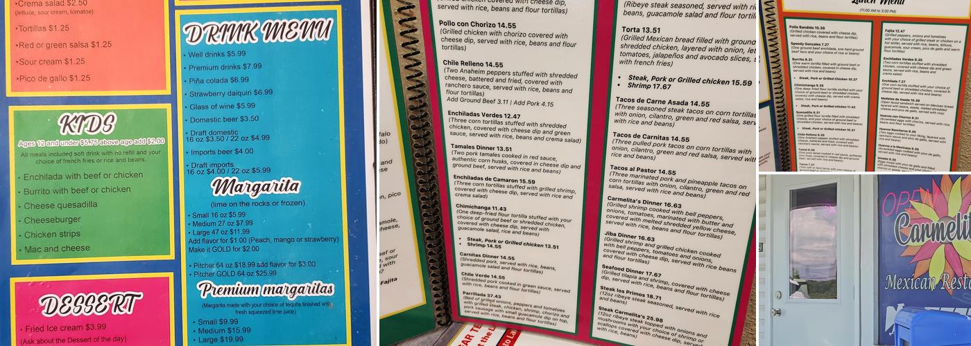 Carmelita's Menu