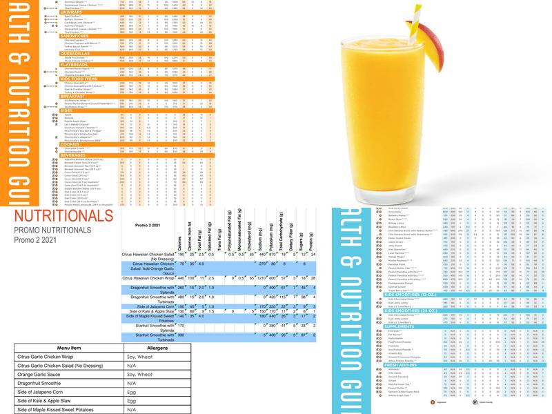 Tropical Smoothie Cafe Menu