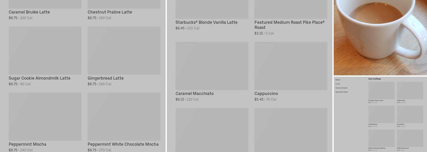 Starbucks Menu