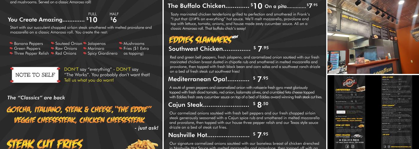 Eddies Famous Cheesesteaks And Grille Menu