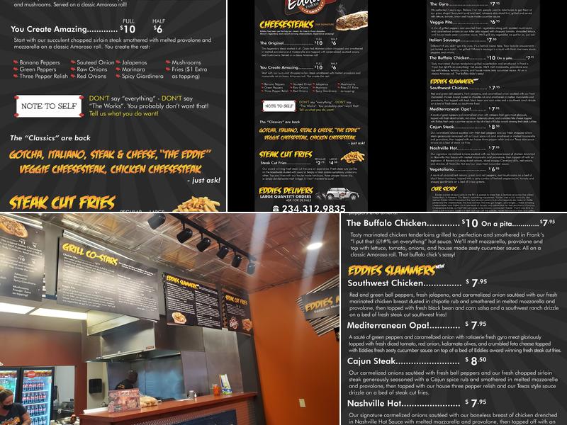 Eddies Famous Cheesesteaks And Grille Menu