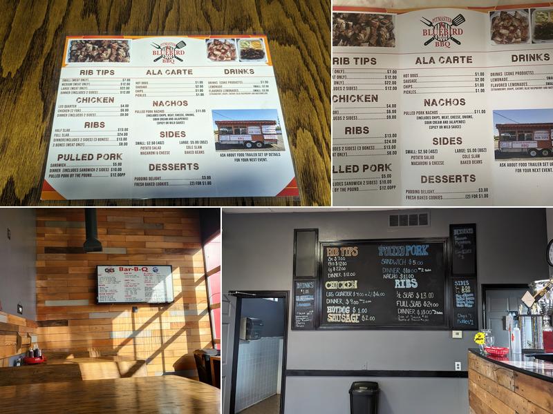 Pit Master Bluebird and Sons BBQ Menu