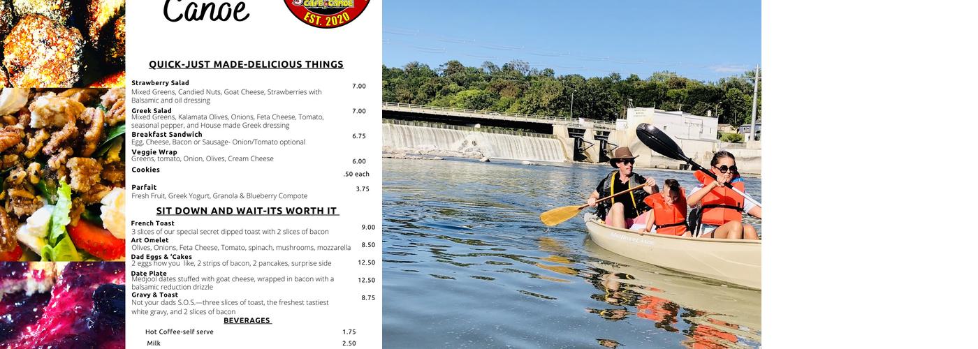 Falls Cafe & Canoe Menu