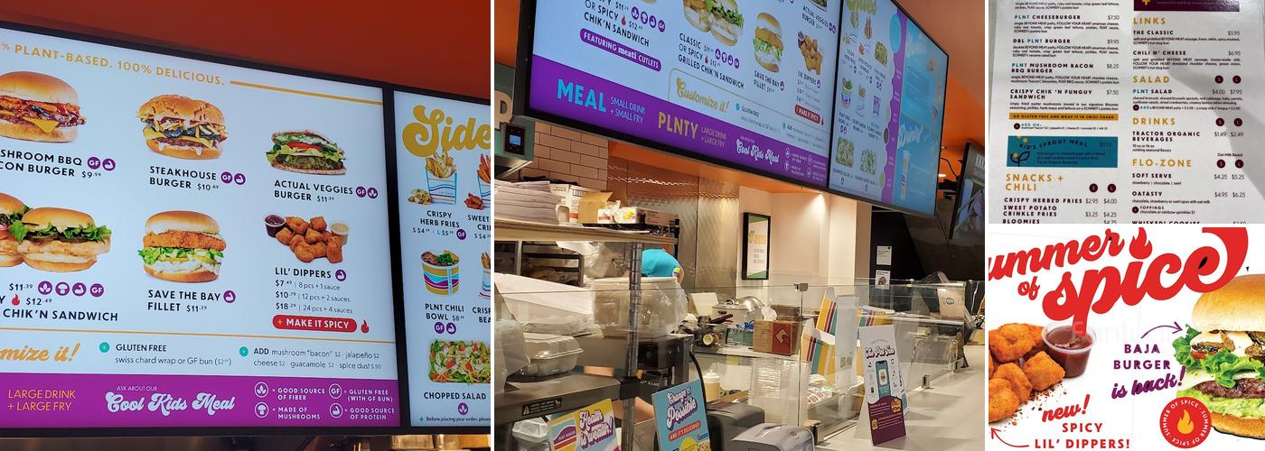 PLNT Burger Menu