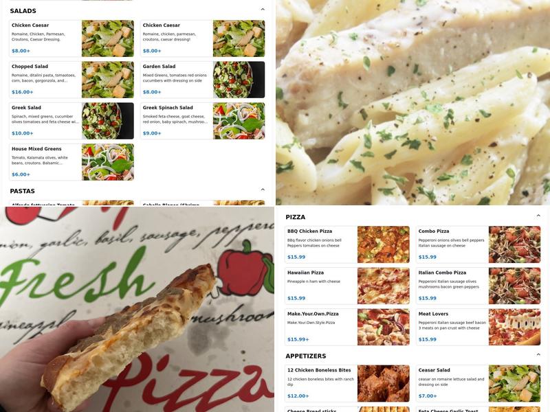 Apollo’s Pizza Menu