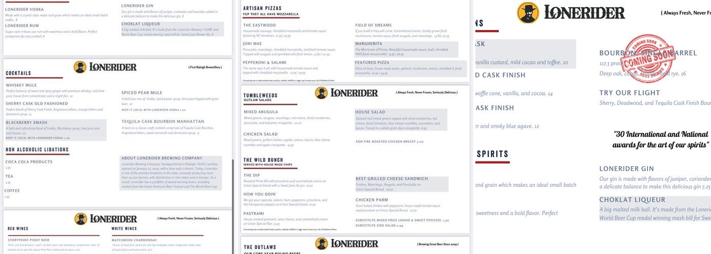 Lonerider at Five Points Menu