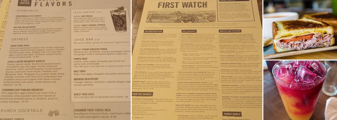 First Watch Menu