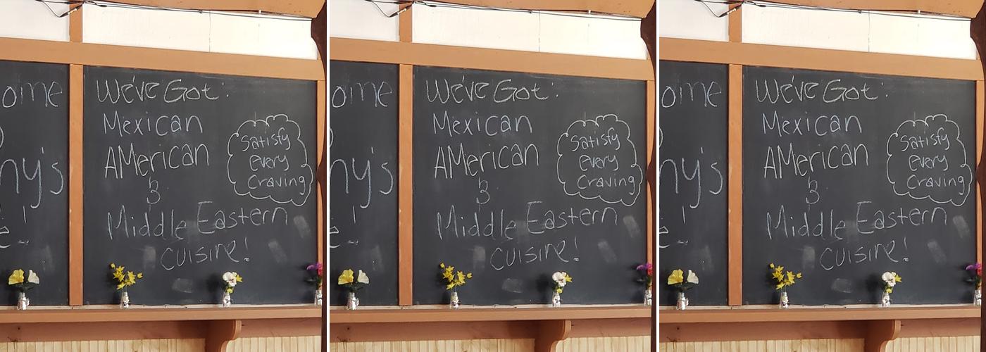 Sammy's Cafe Menu