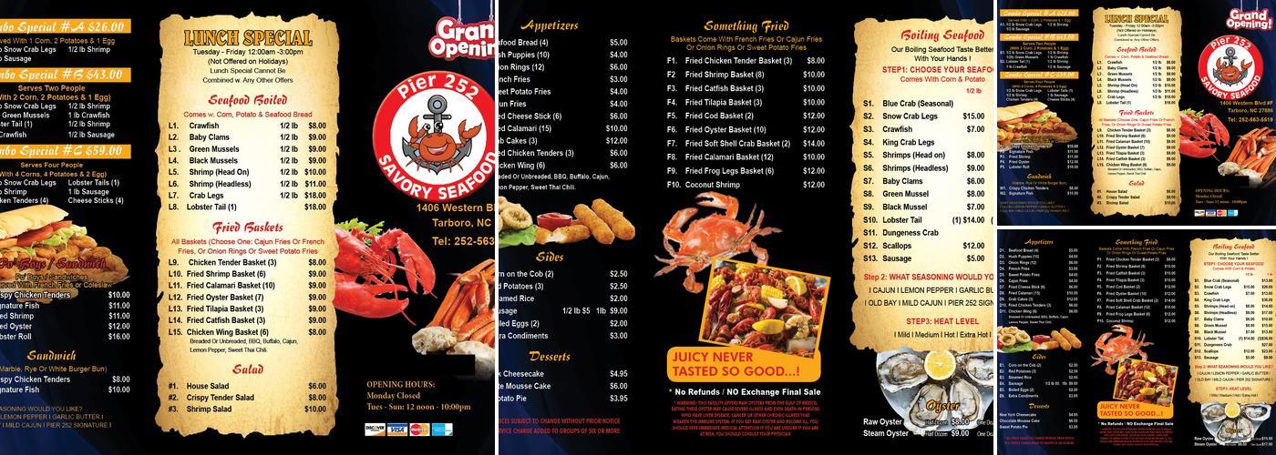 SavorySeafood Menu