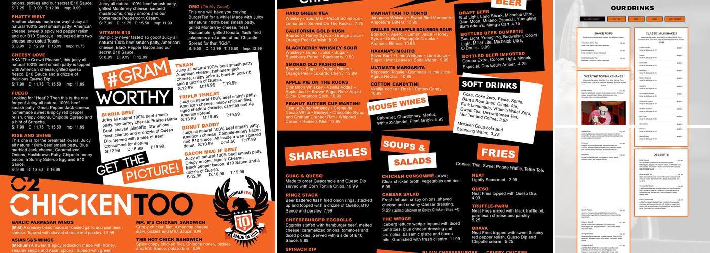 (This was the ghost kitchen) Menu
