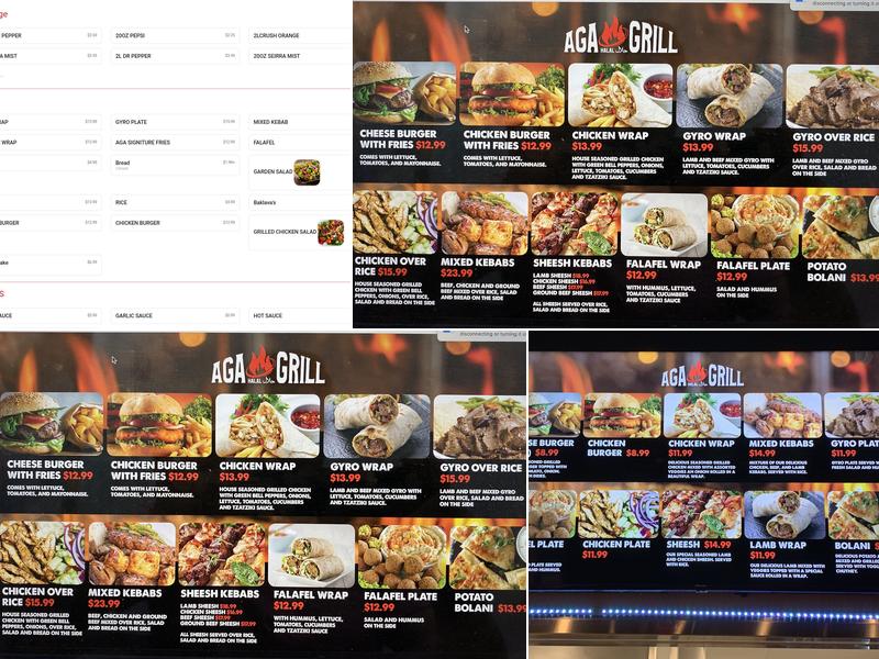 Aga Grill Menu