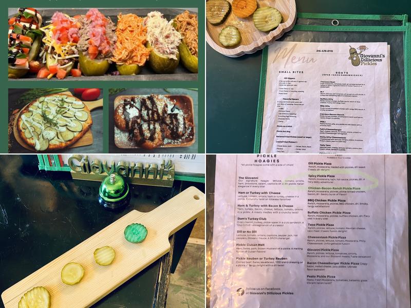 Giovanni’s Dillicious Pickles Menu