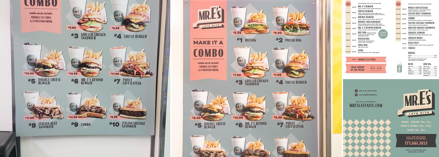 Mr. E's Menu