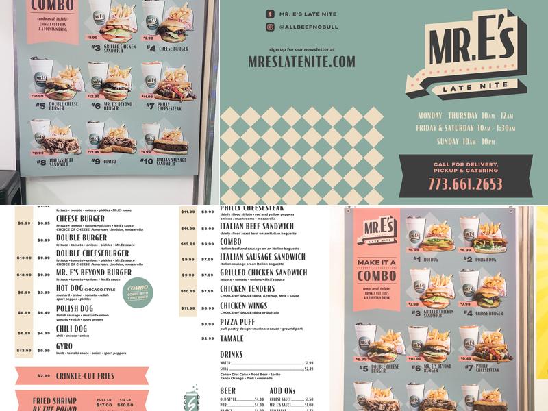 Mr. E's Menu