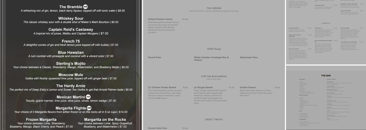 The Patio at Typhoon Texas Austin Menu