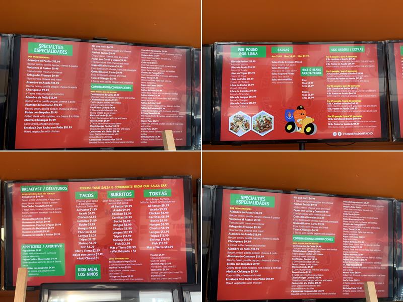 Tachito Menu