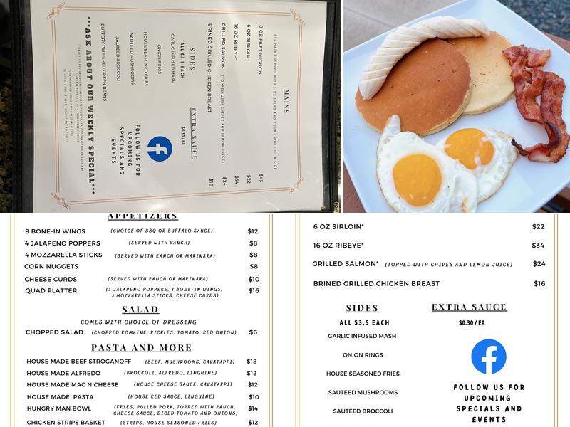 Willaby’s Brickyard Bistro Menu