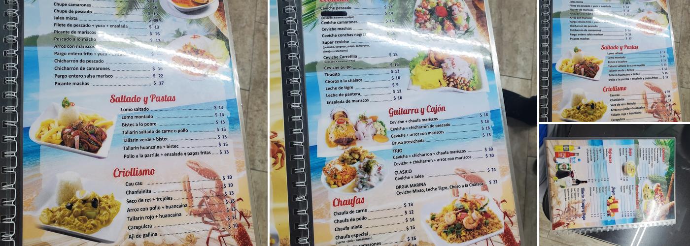 Crown Peruvian Grill Menu