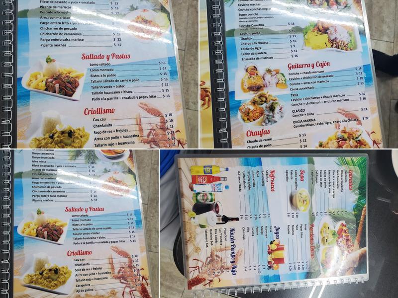 Crown Peruvian Grill Menu