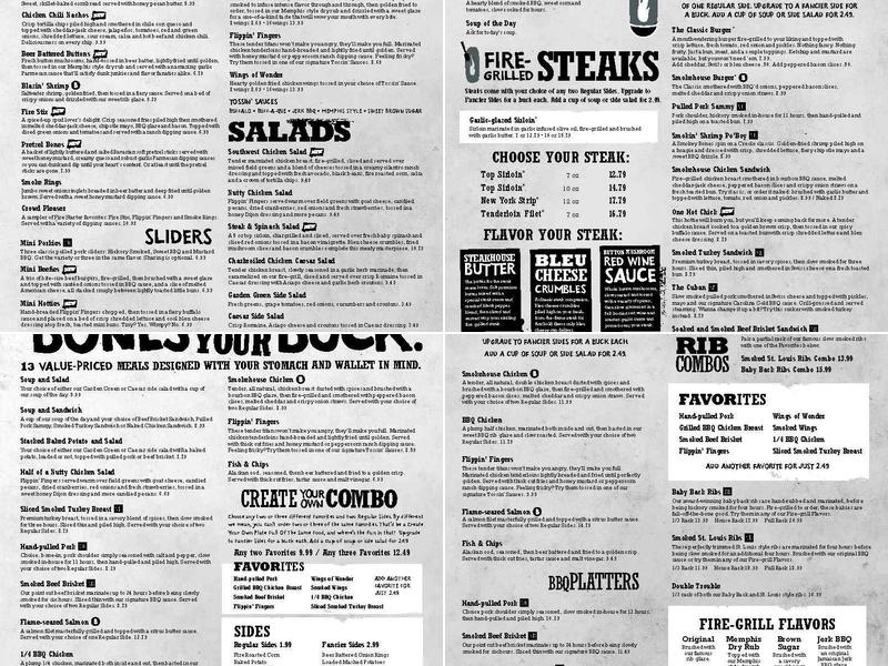 The Wing Experience Menu