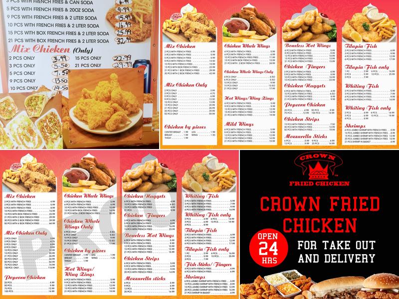 Crown Fried Chicken And HALAL FOOD Menu