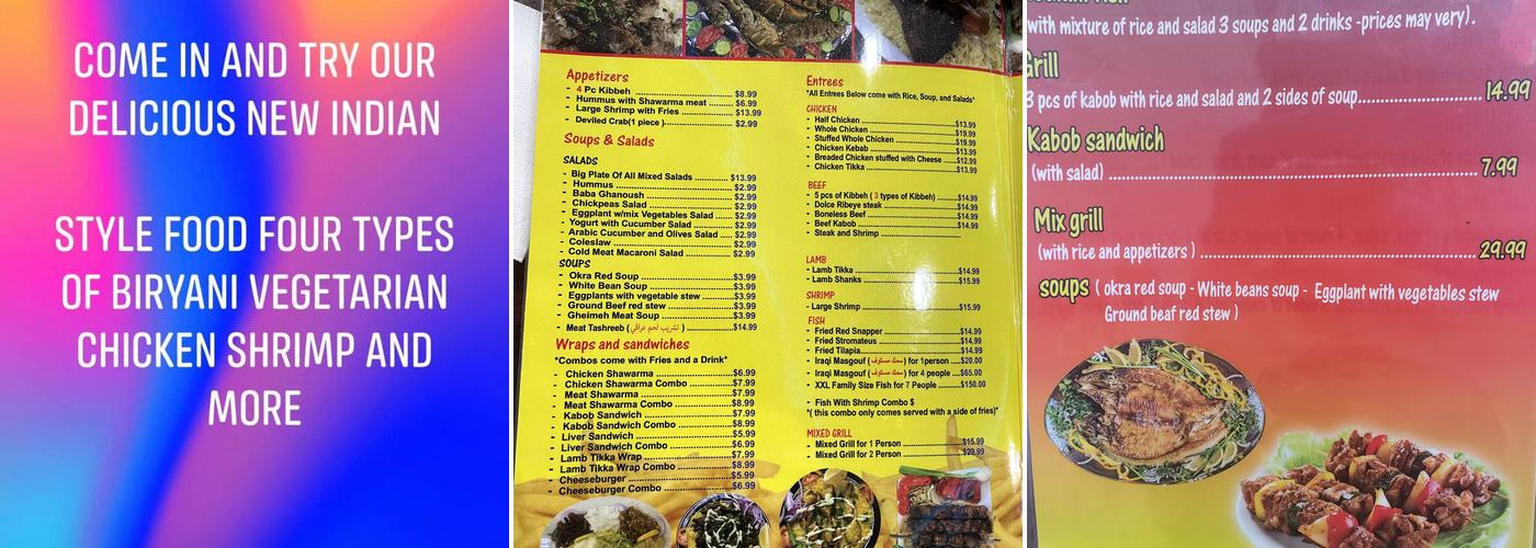 Khan Murjan Menu