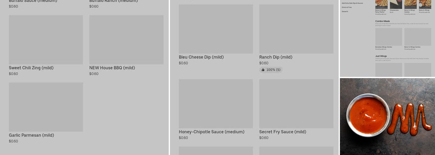 It's Just Wings Menu