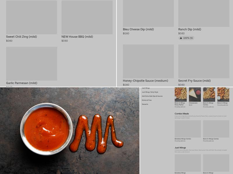 It's Just Wings Menu