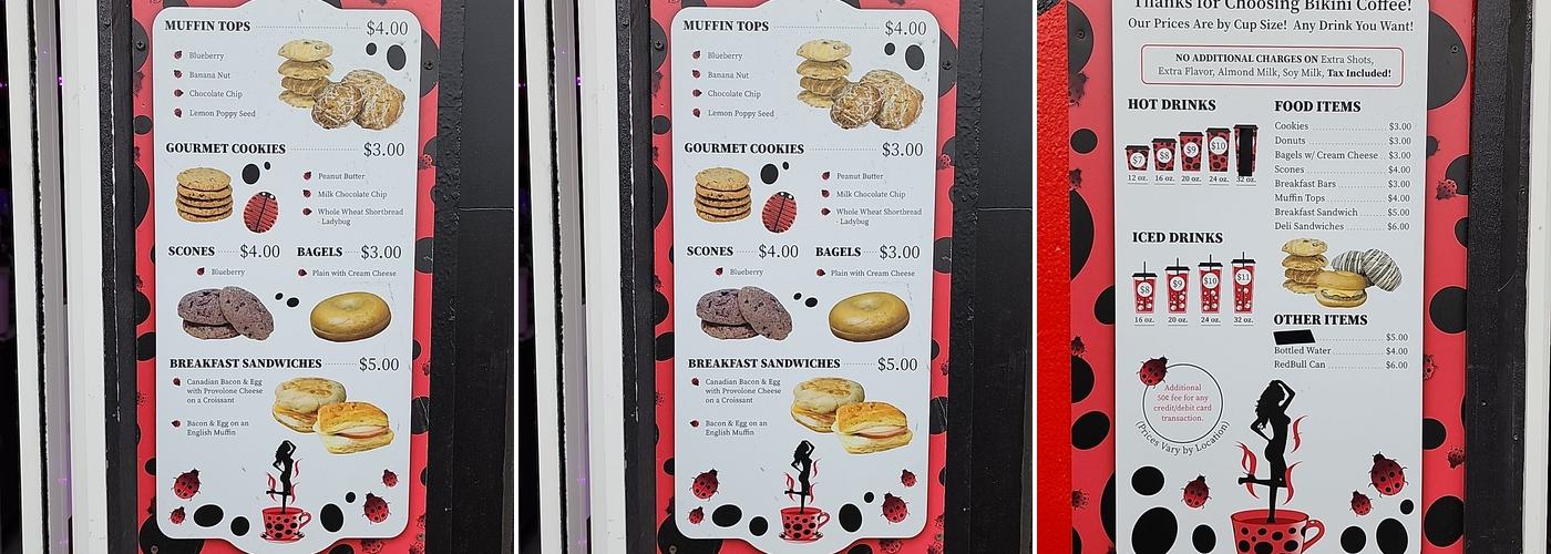 Ladybug Espresso Menu
