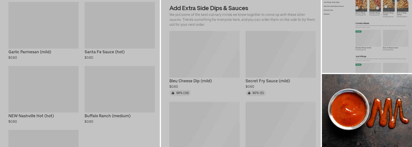 It's Just Wings Menu