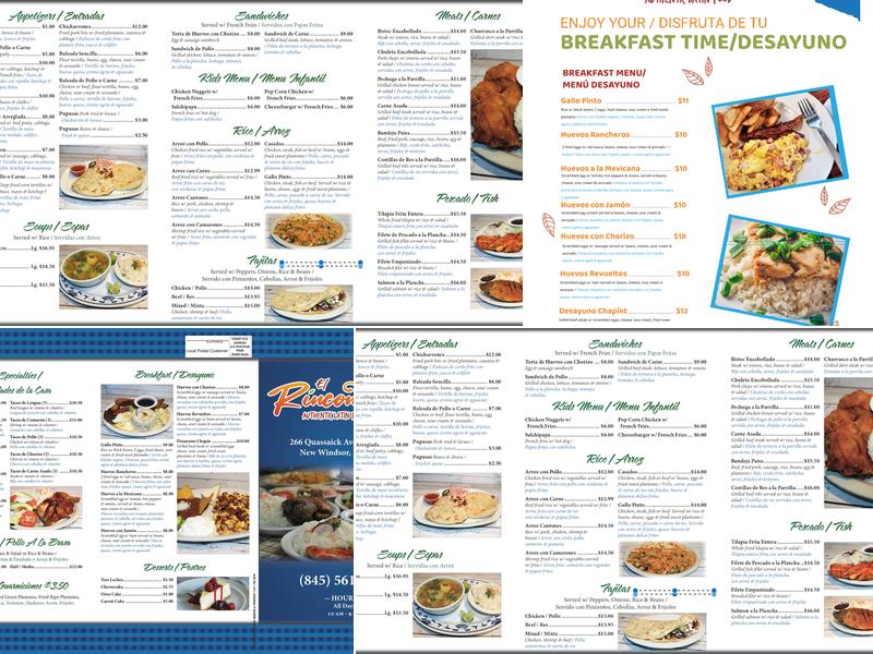 El Rinconcito Latin Food Menu