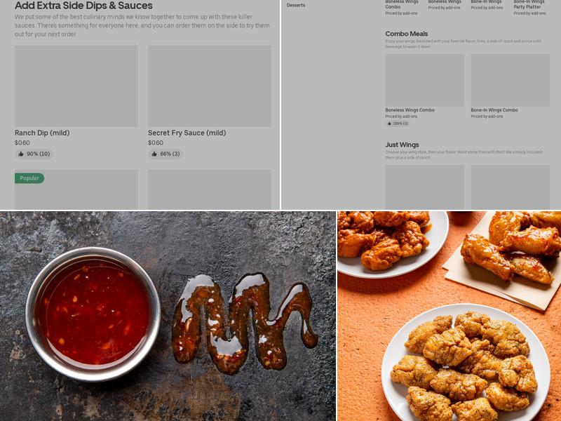 It's Just Wings Menu