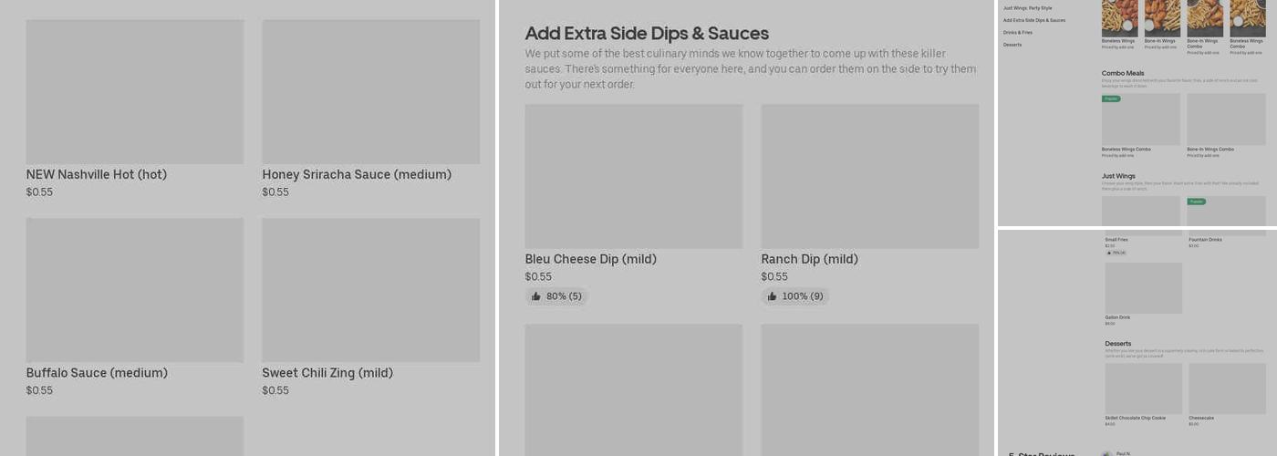 It's Just Wings Menu