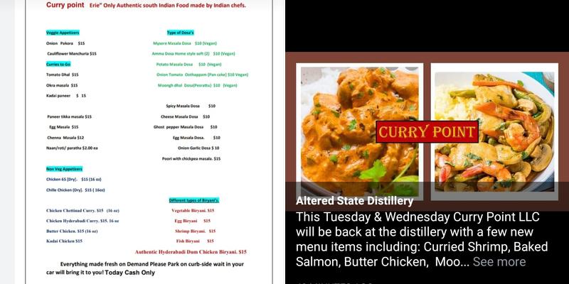 Curry point Menu